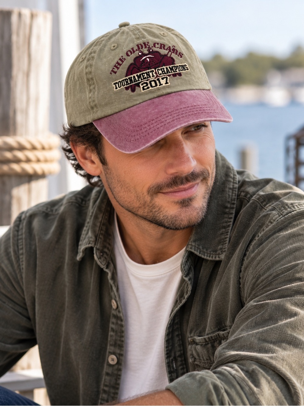 The Olde Crabs Tournament Champions 2017 Distressed Dad Hat Crab Cap Unisex